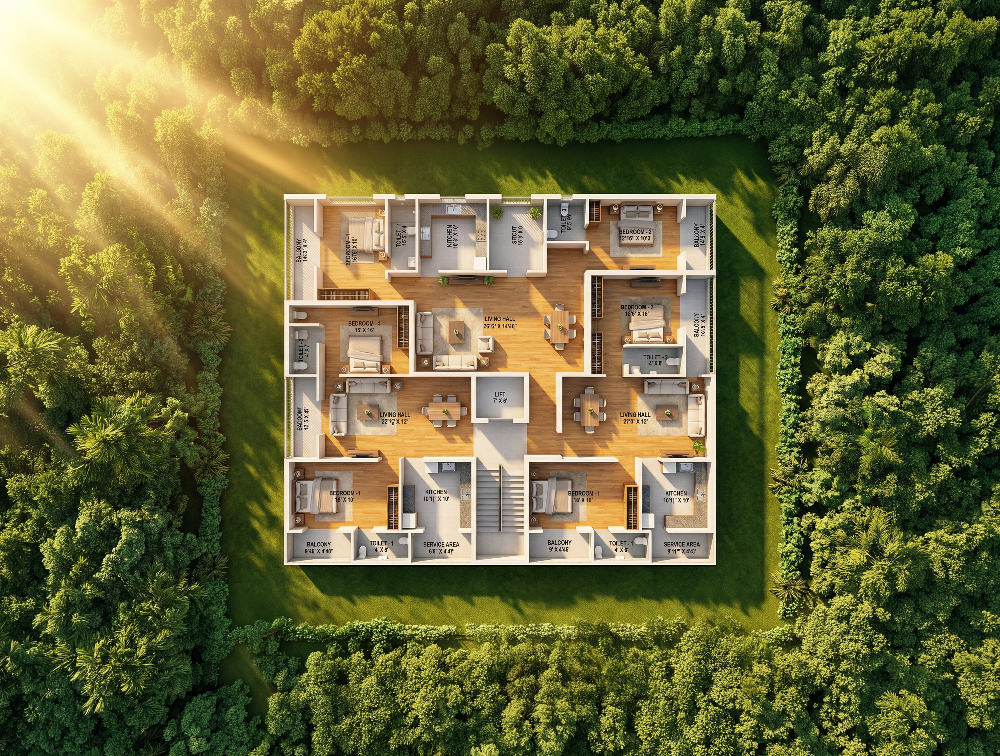 Block A floor 2 and 3 plan