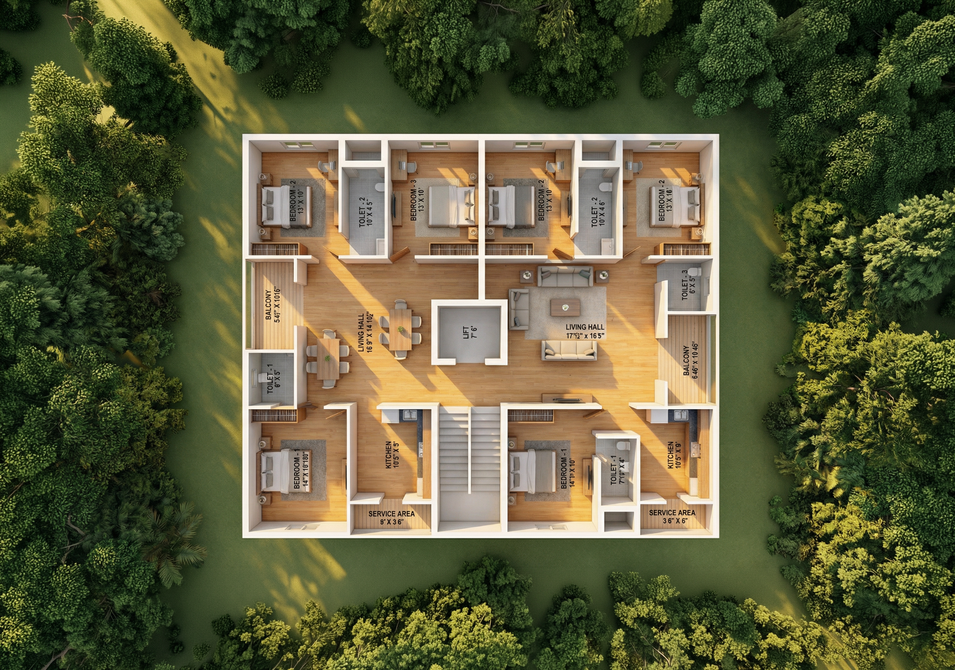 Block B floor plans