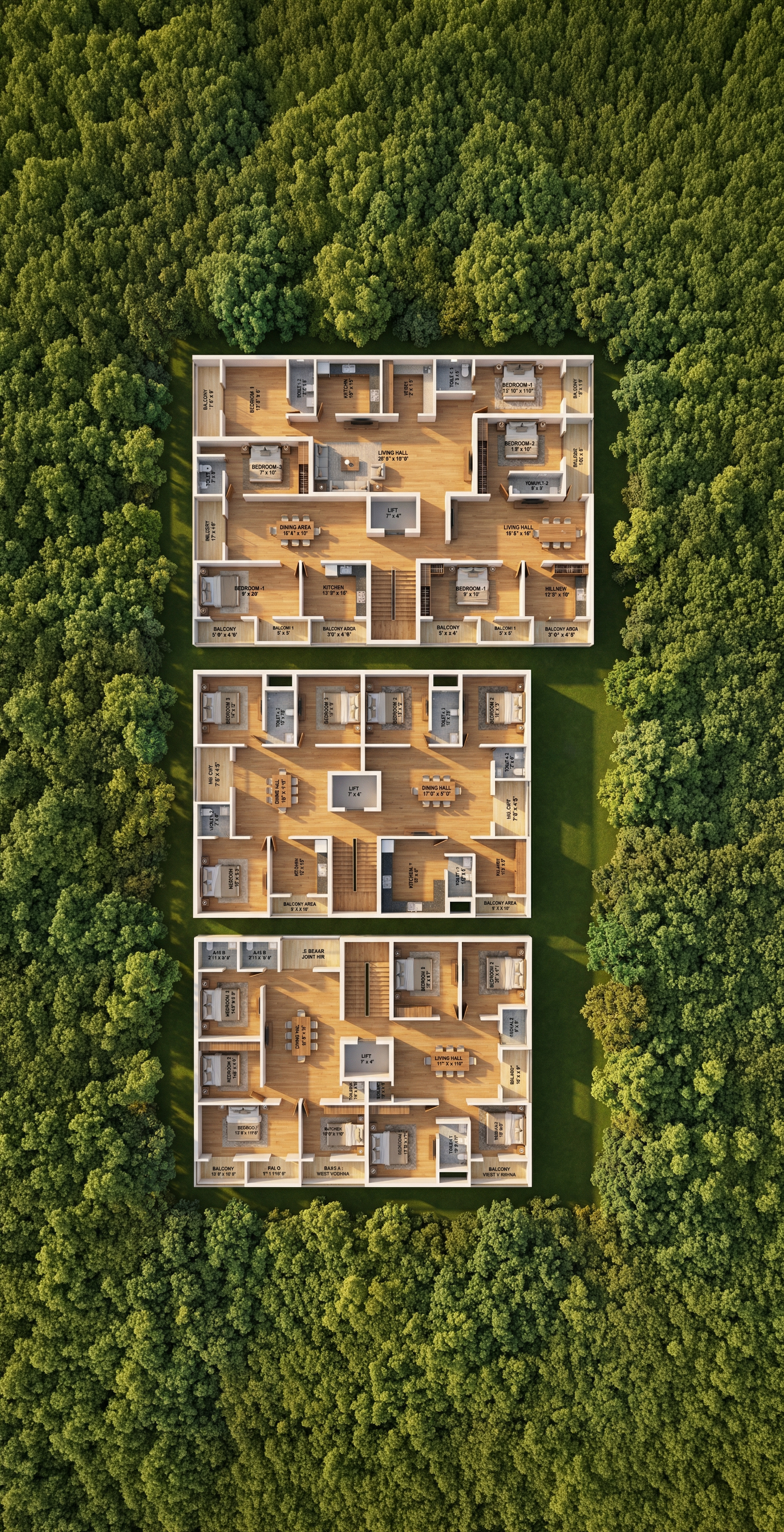Floor 2 and 3 block overview