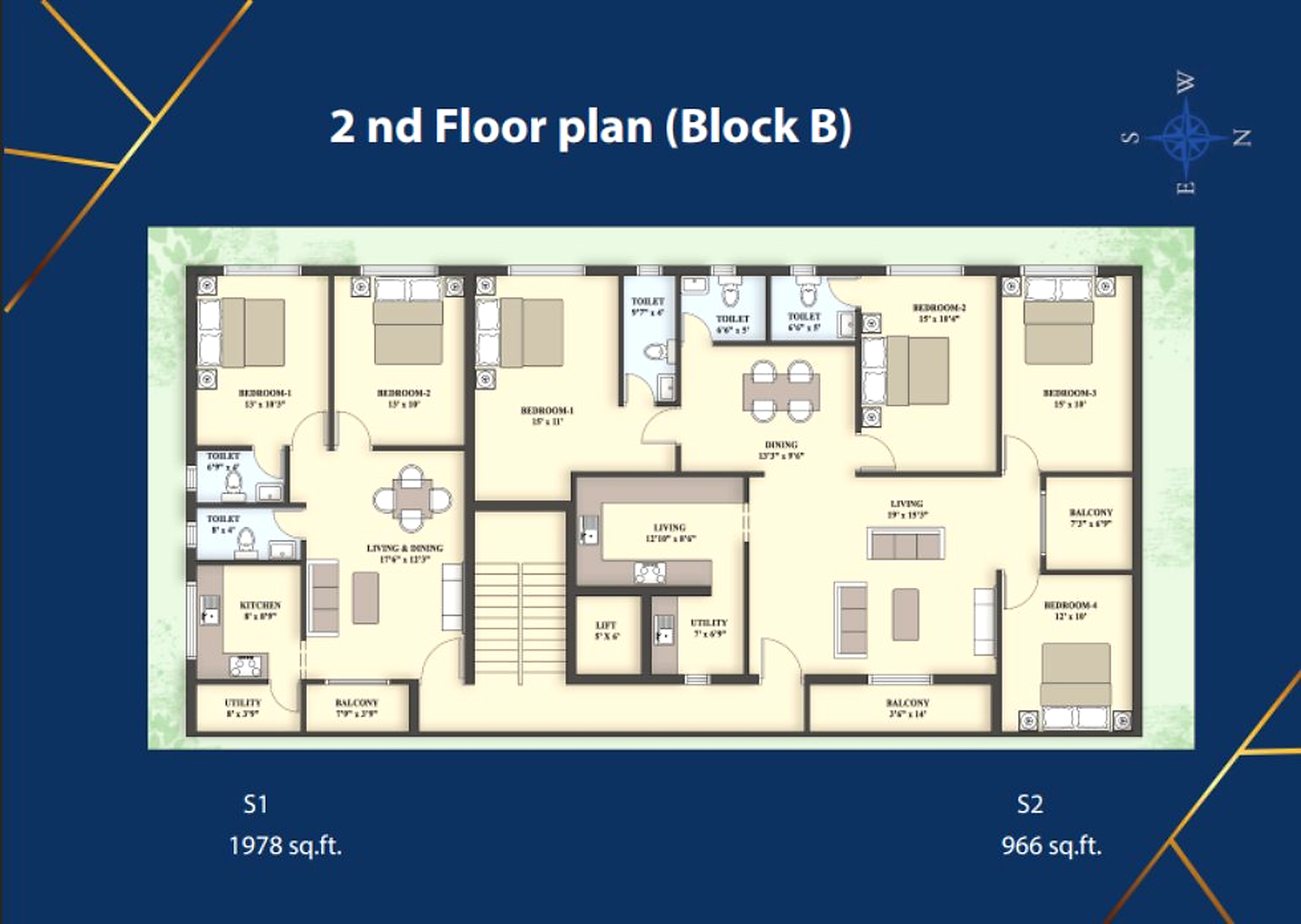 Block B — 2nd Floor Plan